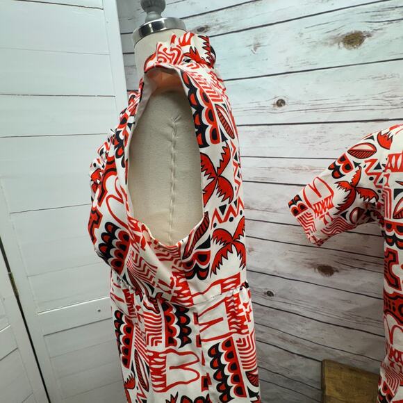 VTG McDonalds Uniform Men Hawaiian Camp Shirt & Woman Mumu Dress Employee Luau - Picture 9 of 15